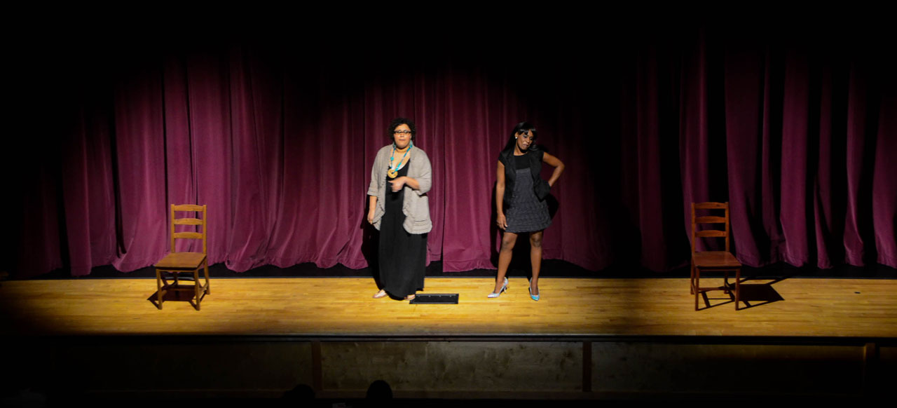 Performance of Single Black Woman by Lisa Thompson. Image from the Carver Center in Austin, Texas
